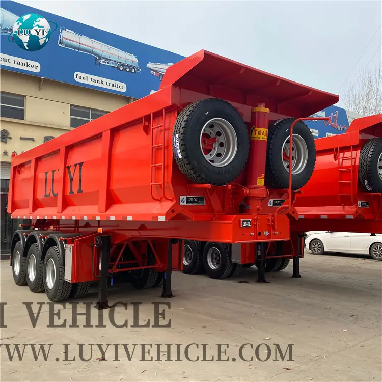 Semi-remorque benne à 3 essieux de 40, 60 ou 80 mètres cubes 1