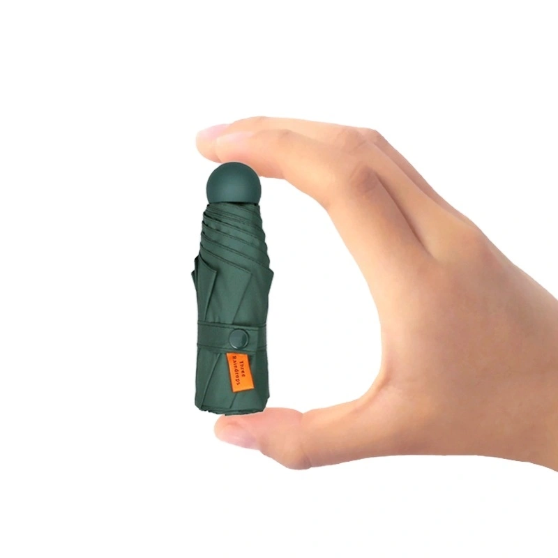 Multicolored Compact Waterproof Umbrella - Folding Capsule Design 1