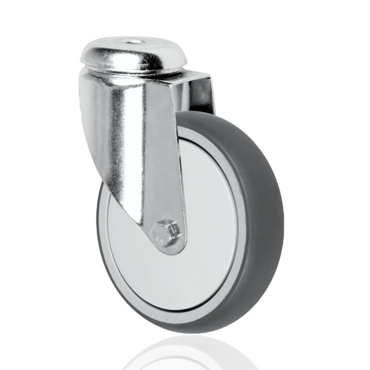 Bolt Hole Swivel 4inch100kg Loading Capacity Caster Tpr Castor Wheel For Displaying Shelves 1