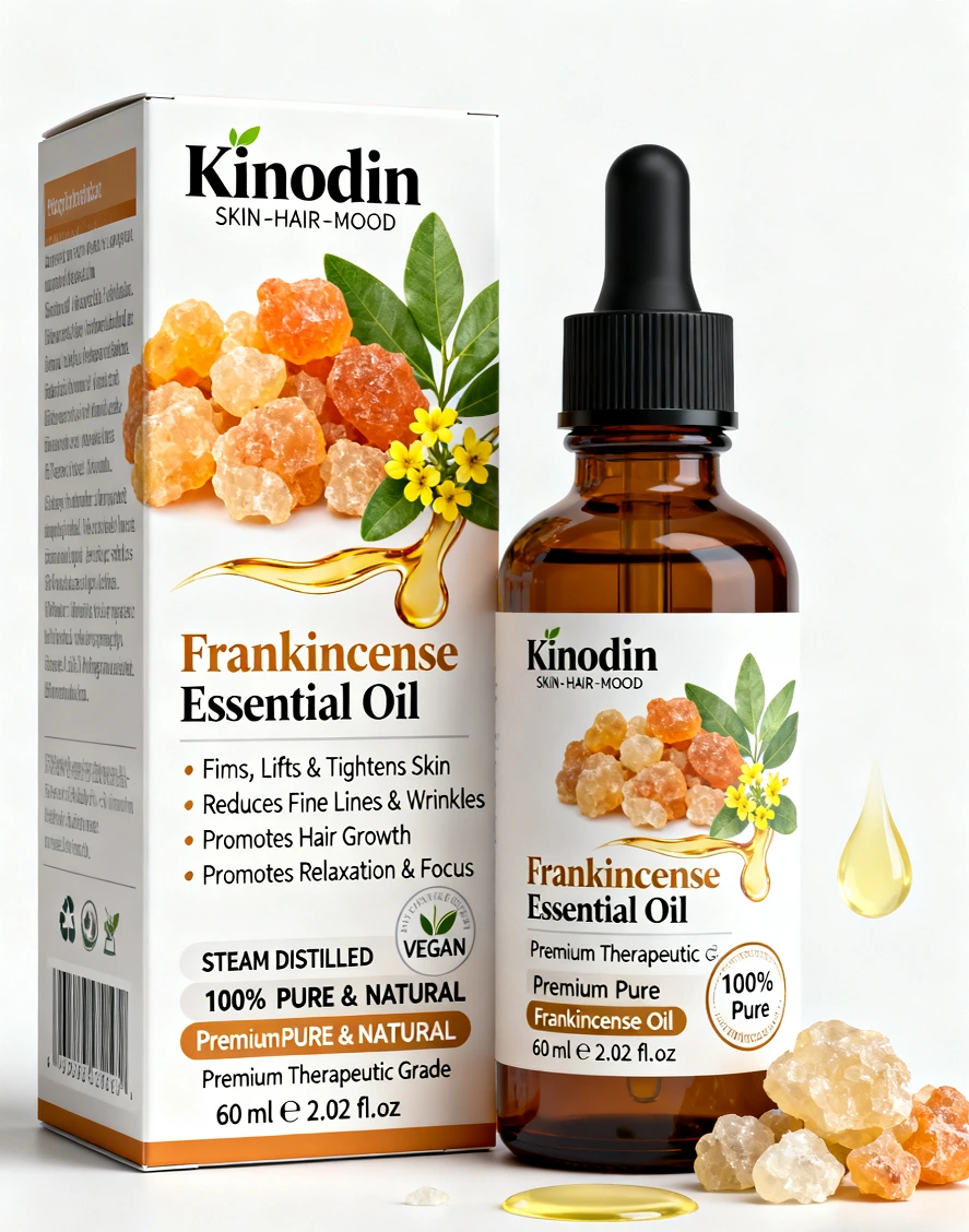 Premium 100% Natural Therapeutic Grade Frankincense Resin Essential Oil 60ml Moisturizer Face Body Wrinkles Scars Bath Diffuser 1