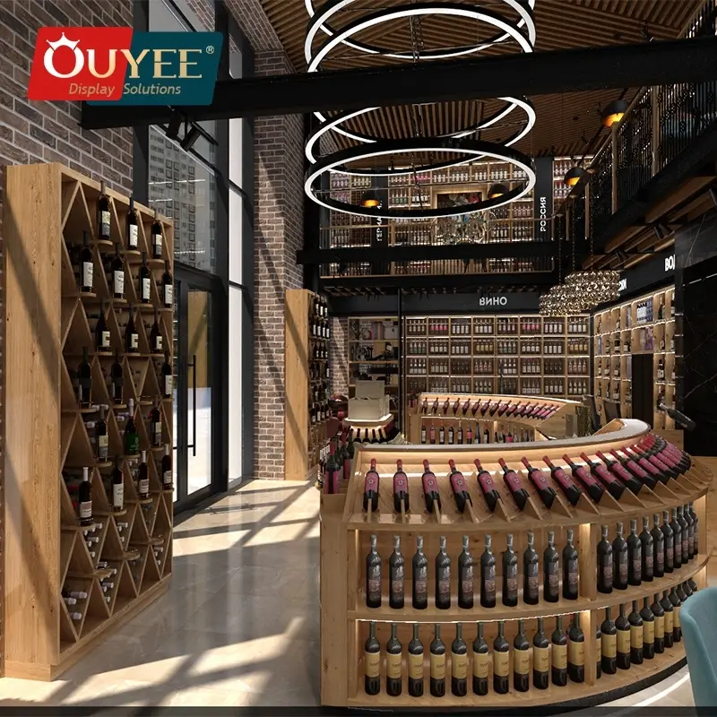 Portabottiglie multifunzione girevole in metallo e legno per vino, frutta e verdura. 1