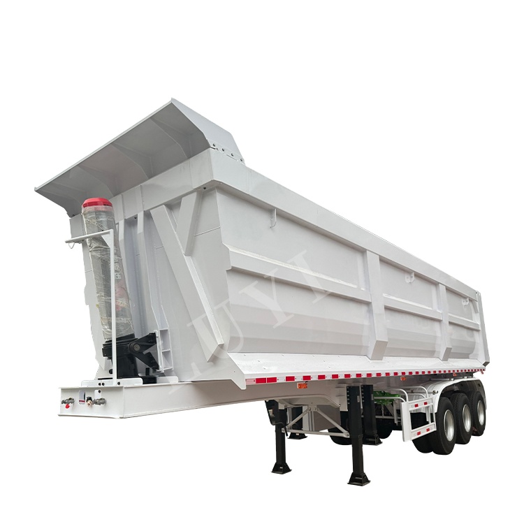 3 Axles Hydraulic Cylinder Rear Dump Trailer | LUYI 1