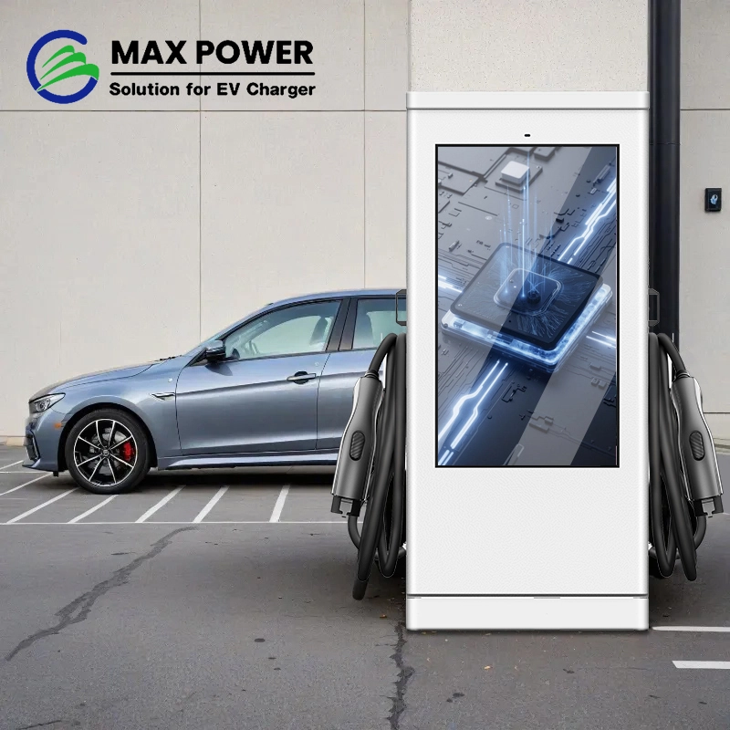 180kw 55-inch Advertising Screen Commercial Fast DC EV Charging Station Max Power 1