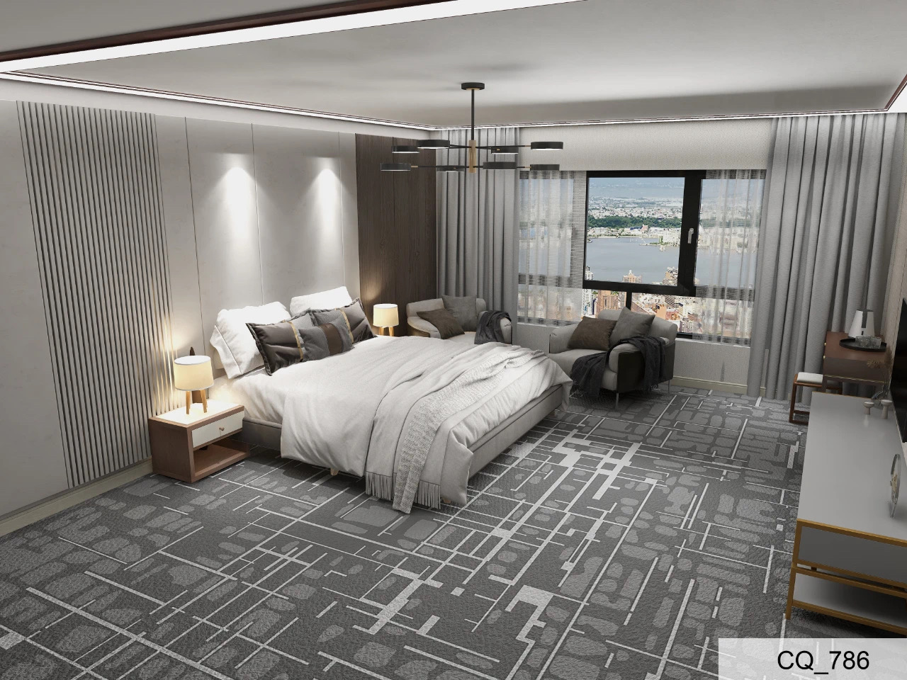 Moquette per la sala ricevimenti di un hotel a 5 stelle, ideale per hall e camere. 5