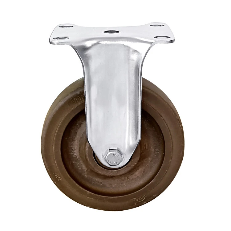 75mm 100mm 125mm Industrial Medium Duty 304 Stainless Steel Fixed Caster 1