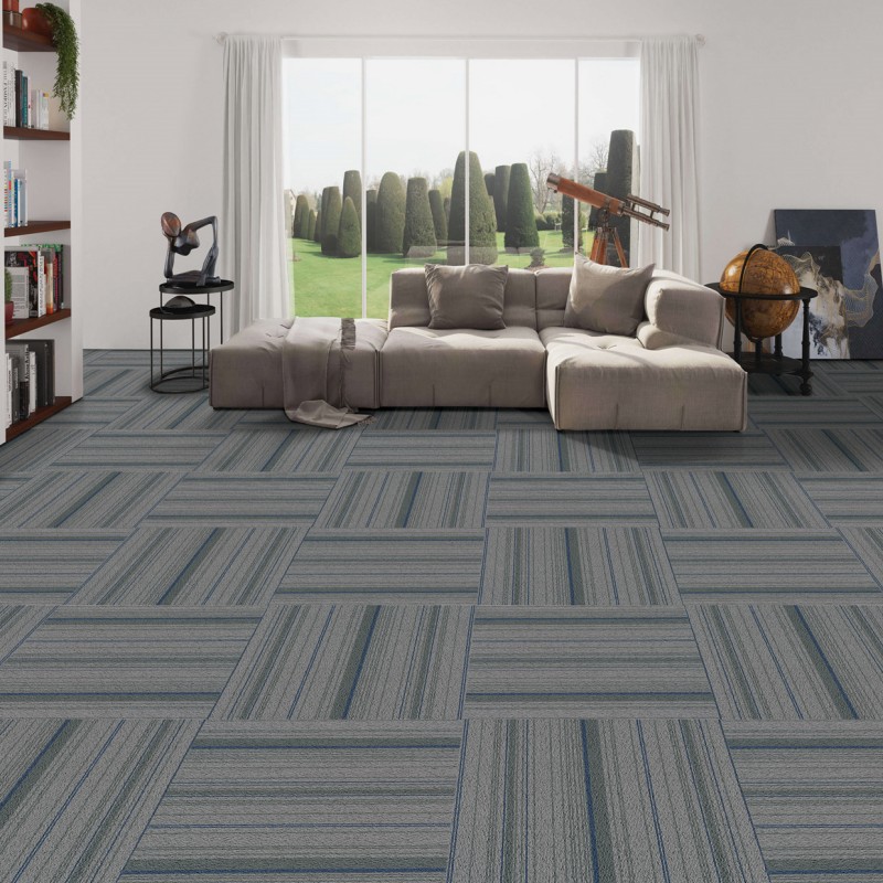 Piastrelle di moquette in nylon 50x50 cm per uso domestico e commerciale, da parete a parete. 7