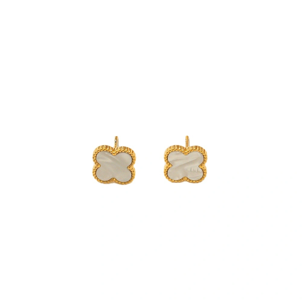 Lucky Four-leaf Clover Earrings For Men And Women Are Simple And Versatile In Europe And America. 1