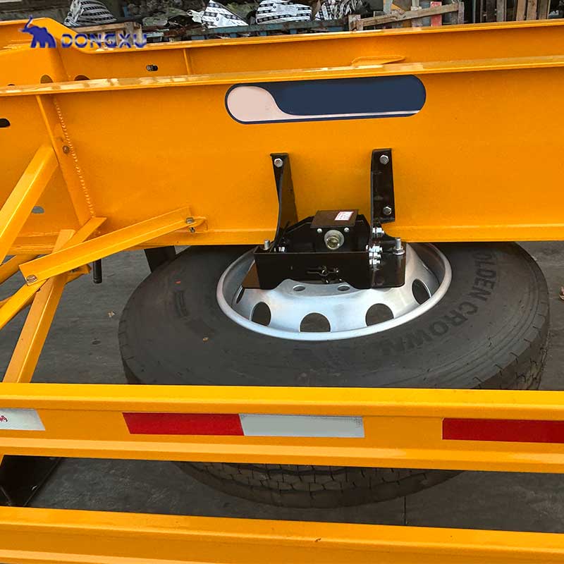 Wholesale Professional Suspension Dock Skeleton Tri-axle Semi-trailers Cheap Price Steel Material For Sale 4