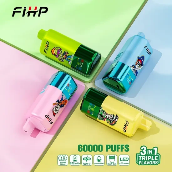 Fihp Triple Flavor 3 in 1 60000 Puff Vaper Electronic Cigarette EU 30K 60K 1