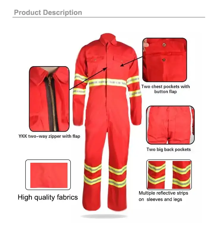 Wholesale High-Visibility Fire-Resistant Mechanical Safety Coveralls 1