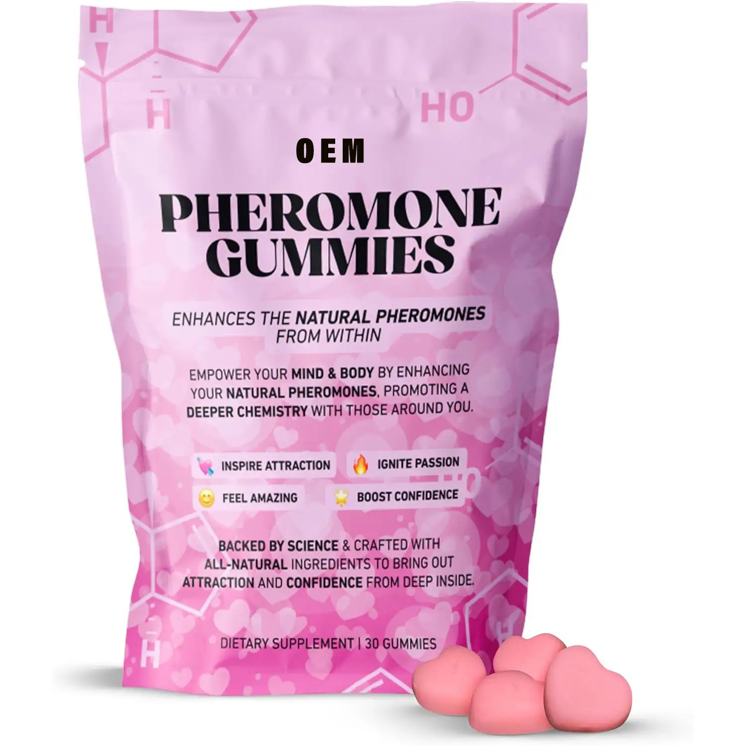 OEM Private Label Vitamin Balance Maca Pheromone Gummies 60 1