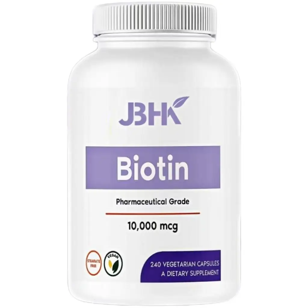 Biotin 10,000mcg 240 Veg Capsules Hair Nails Skin Adults 1