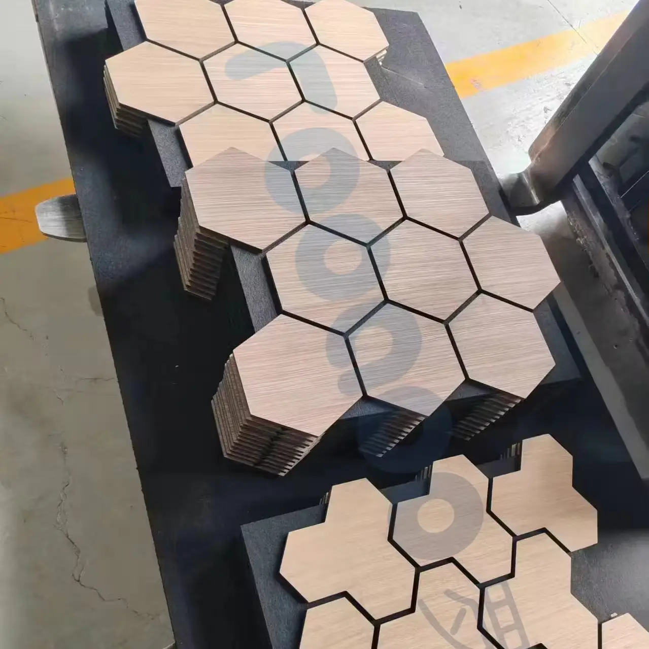 Hexagon MDF Wood Acoustic Panels Soundproof 3D Wall & Ceiling Decoration 1