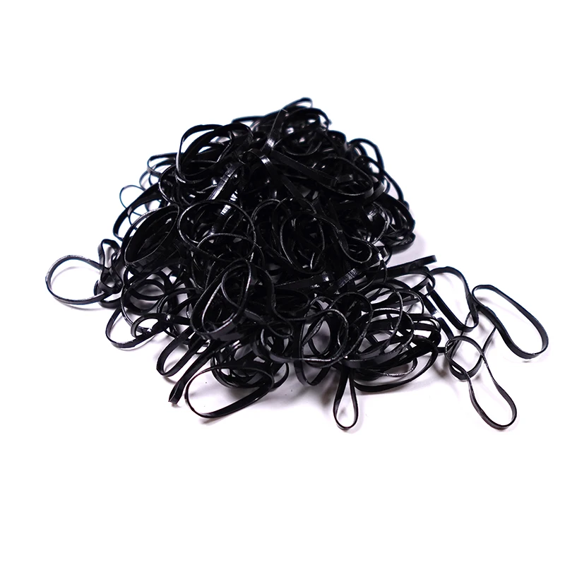 Black TPU Rubber Bands, High Elastic Durable Stretch Rings for Office Packaging 1