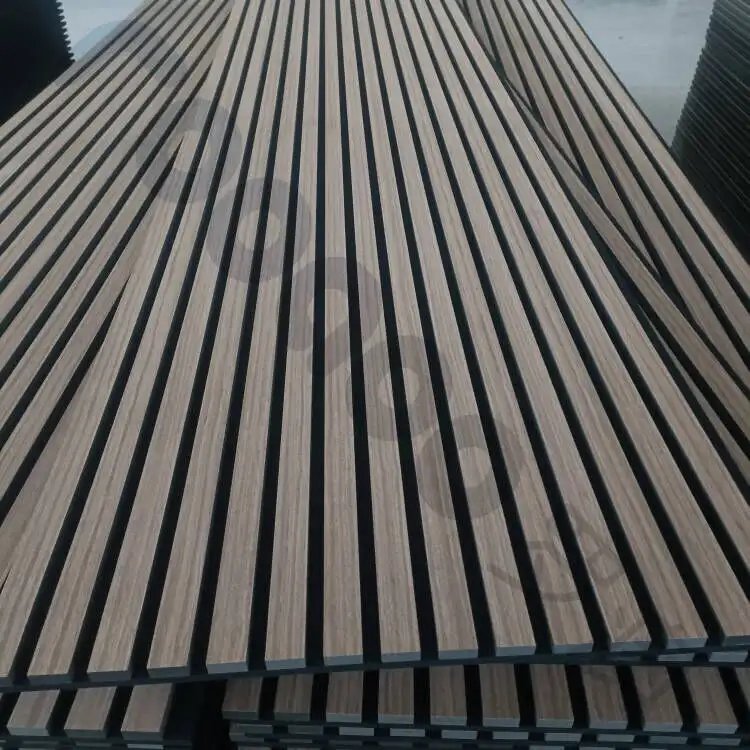 Acoustic Wooden Slat Wall Panels Soundproof Deep Black Oak Akupanel 240 1