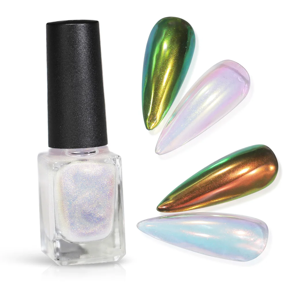 Chrome Liquid Nail Polish Mirror Effect Private Label 16 Colors 1