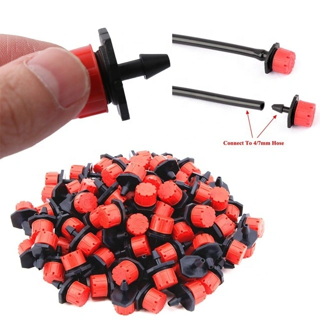 Adjustable 8-Hole Dripper 0-70L/h 1/4 Barb for 4/7mm Tubing 1