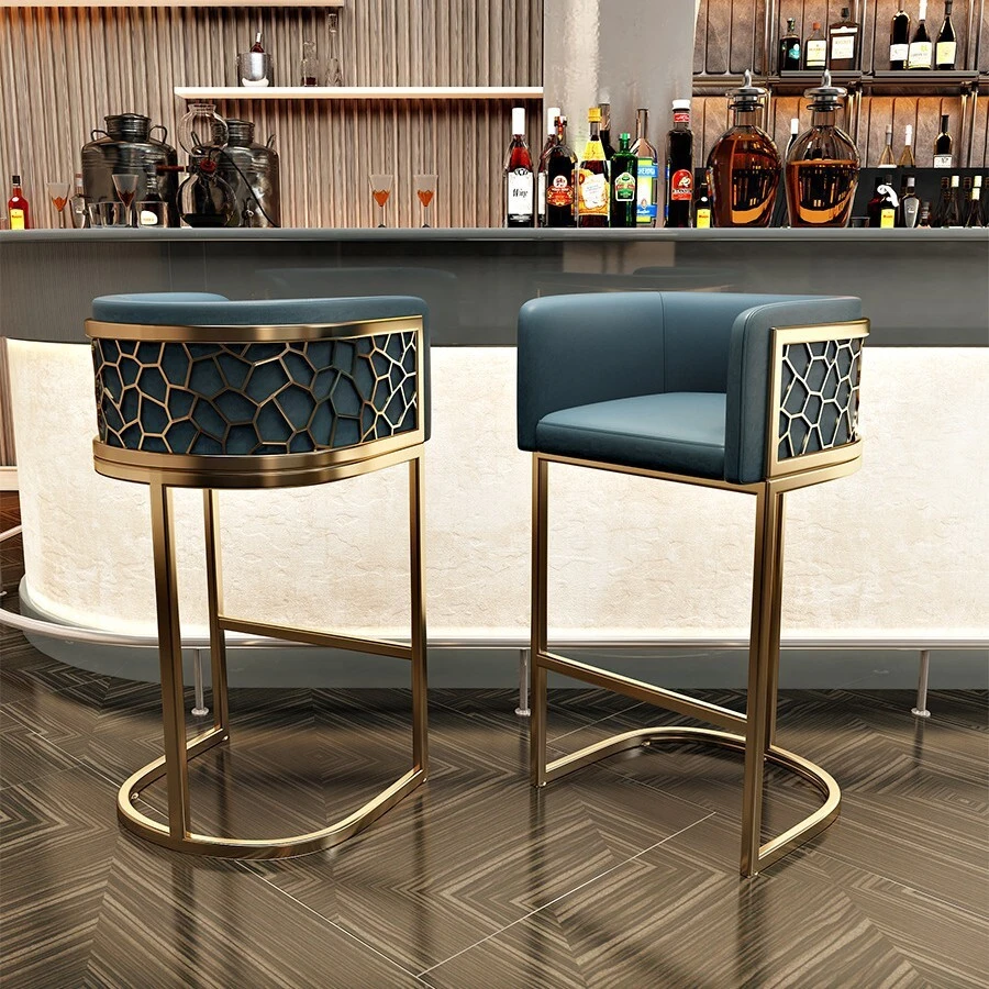Nordic Metal Bar Stool with Backrest for Home & Commercial Use 1