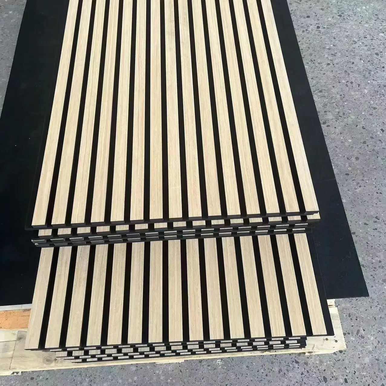 Acoustic Wood Veneer Slat Wall Panels MDF Soundproof Insulation Panels 1