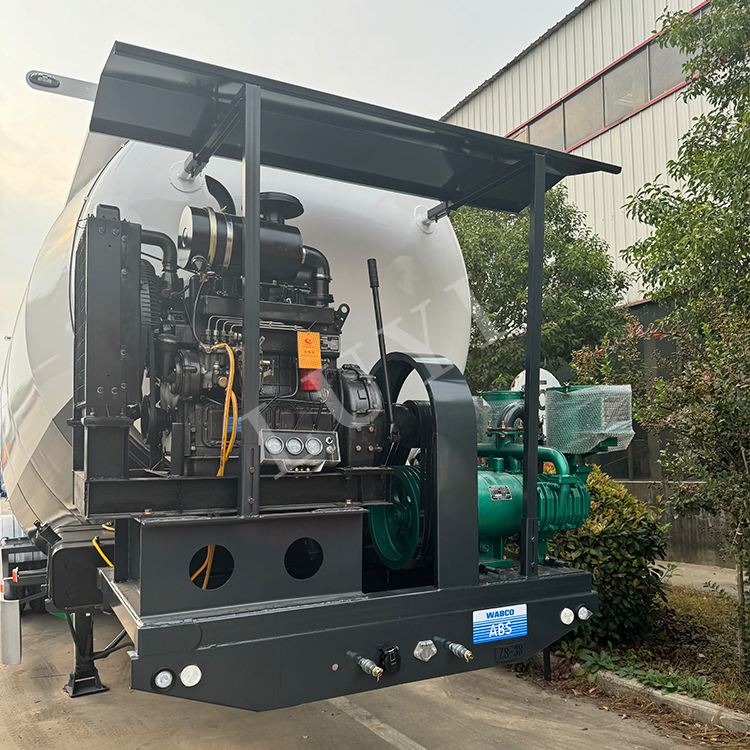 Trailer de tanque de polvo de 50 cbm en forma de V | Luyi 7