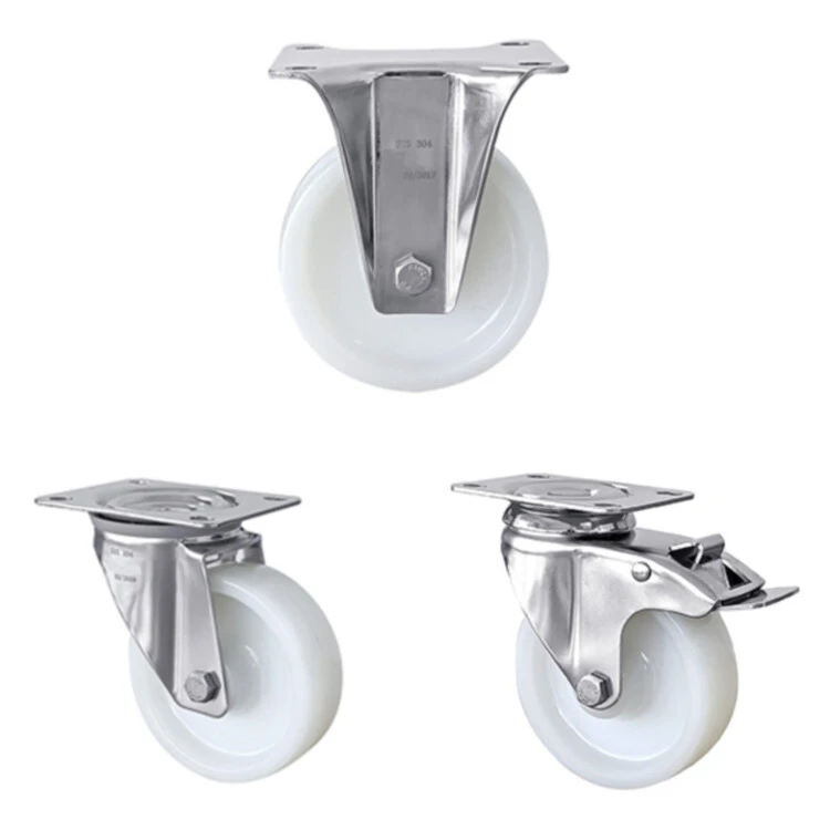 China Factory 125/150/200mm Industrial Caster Rigid Plate Pa Castor Trolley Wheels 1