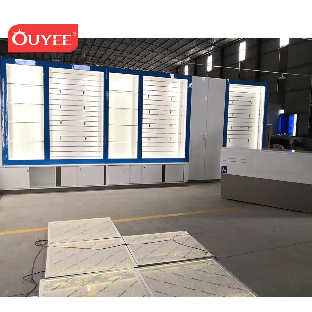 عرض زجاجي للهواتف المحمولة وتجهيزات متاجر البيع بالتجزئة 1