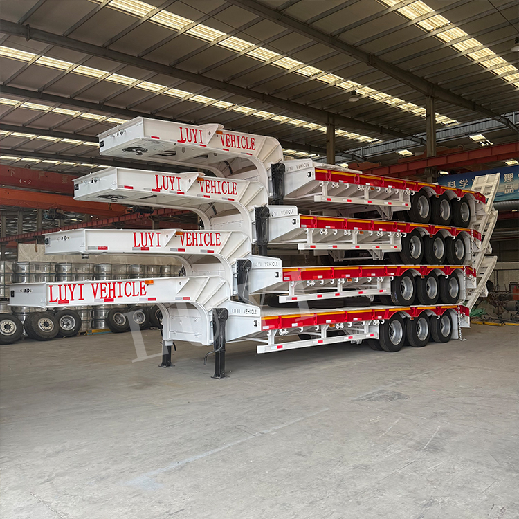 3 essieux 60 tonnes semi-remorque de lit bas | Luyi 1