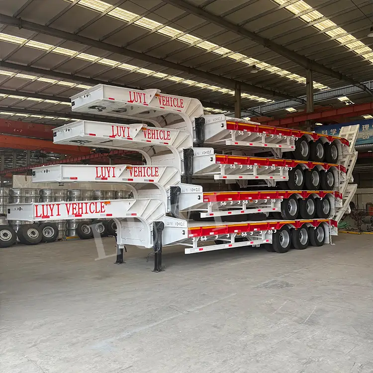3 Axle 60 Tons Low Bed Semi Trailer | LUYI 1