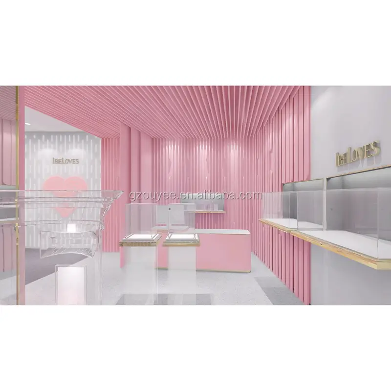 Maßgefertigte Make-up-Studio-Möbel aus Holz für kleine Kosmetikgeschäfte 1