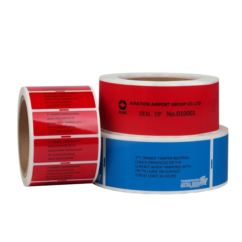 Custom Barcode Waterproof Glossy Tamper-Evident VOID Labels 1