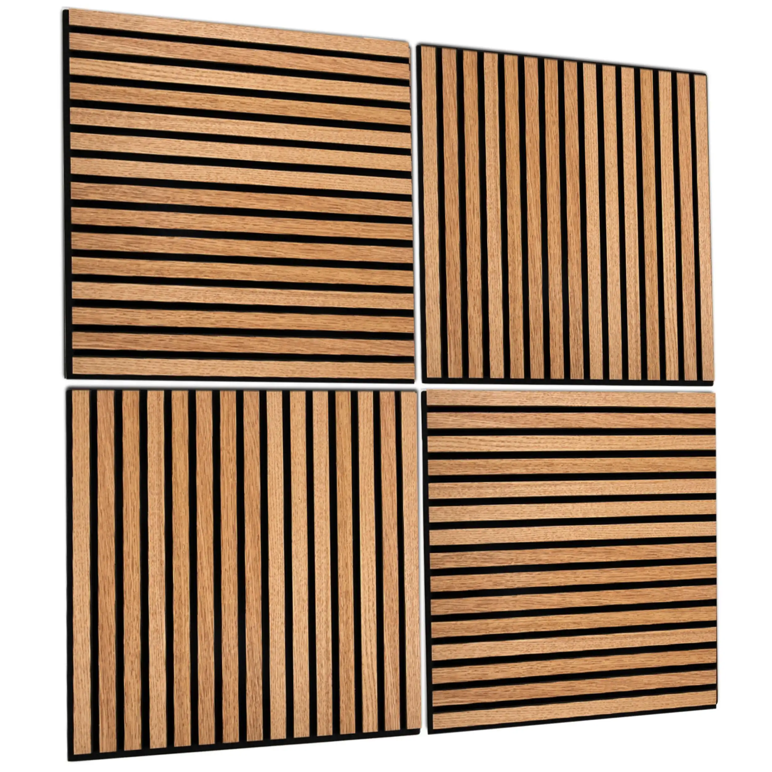 MDF Slatted Wood Acoustic Wall Panel Slat Wall Soundproof Plywood Panel 1