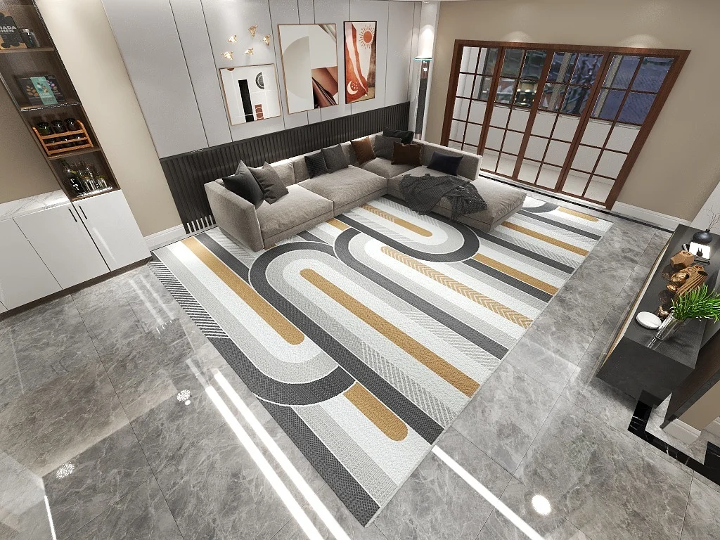 Tapis en fibres de polypropylène Wilton - Doux, facile à nettoyer, style nordique 4