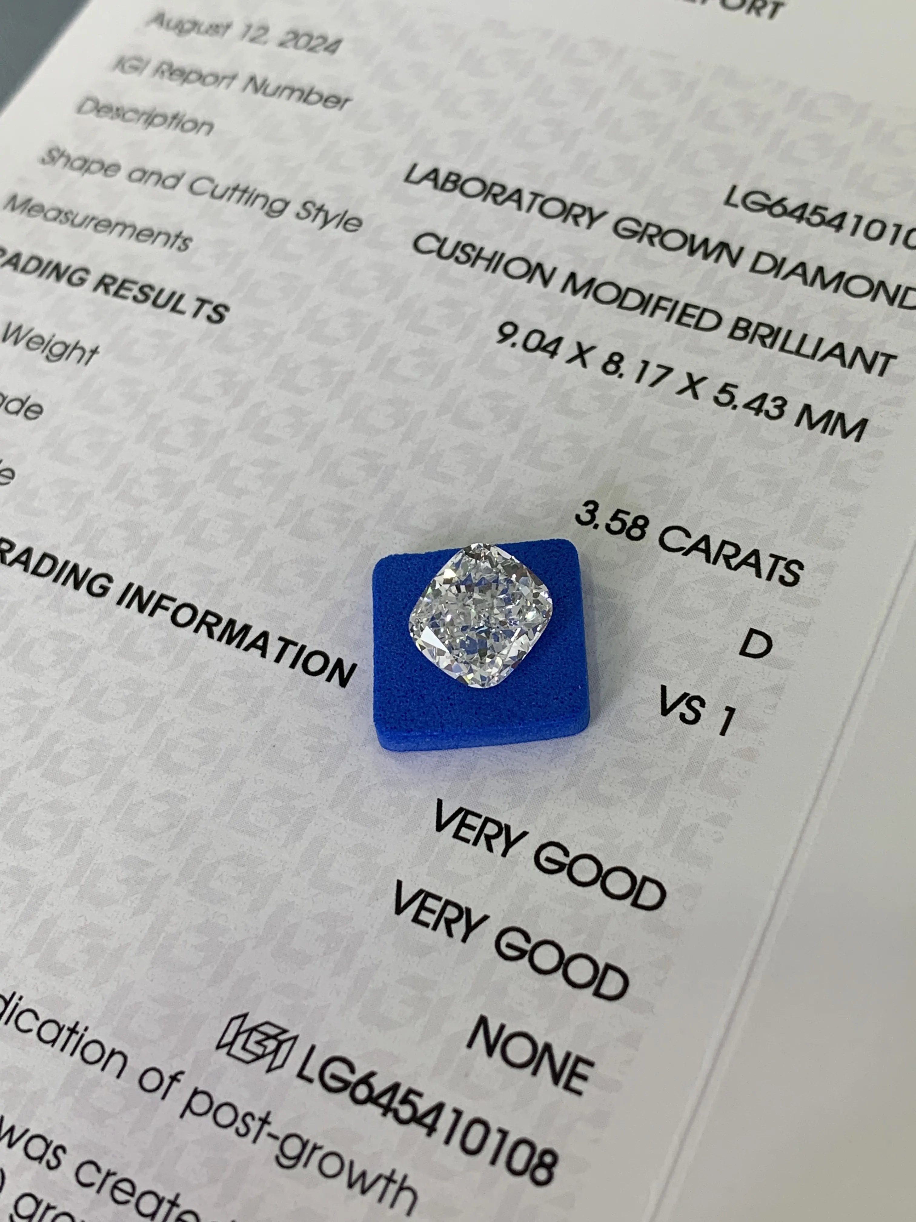Cushion Cut Lab Grown Diamond Cushion Lab Diamond Wholesale - DKL Jewelry 3