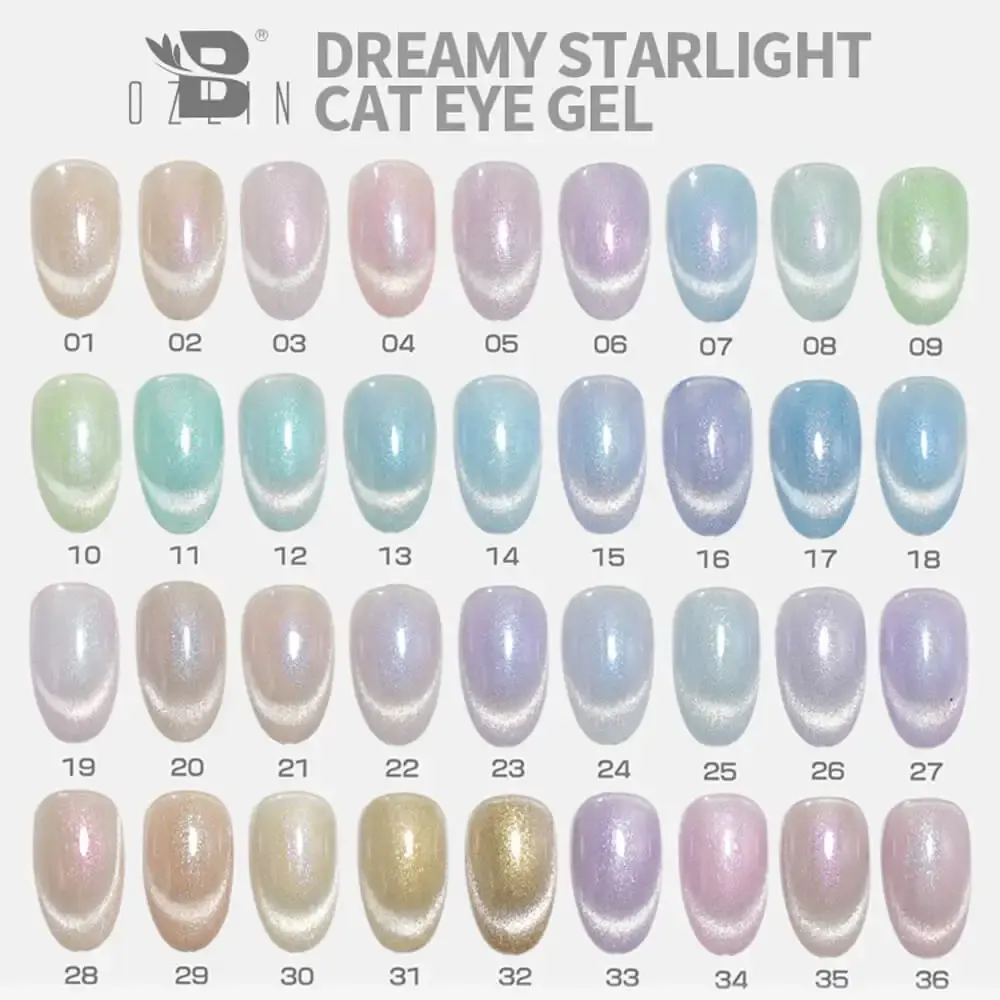 Esmalte de uñas en gel magnético efecto perla Bozlin de 36 colores, efecto ojo de gato, 15 ml 1