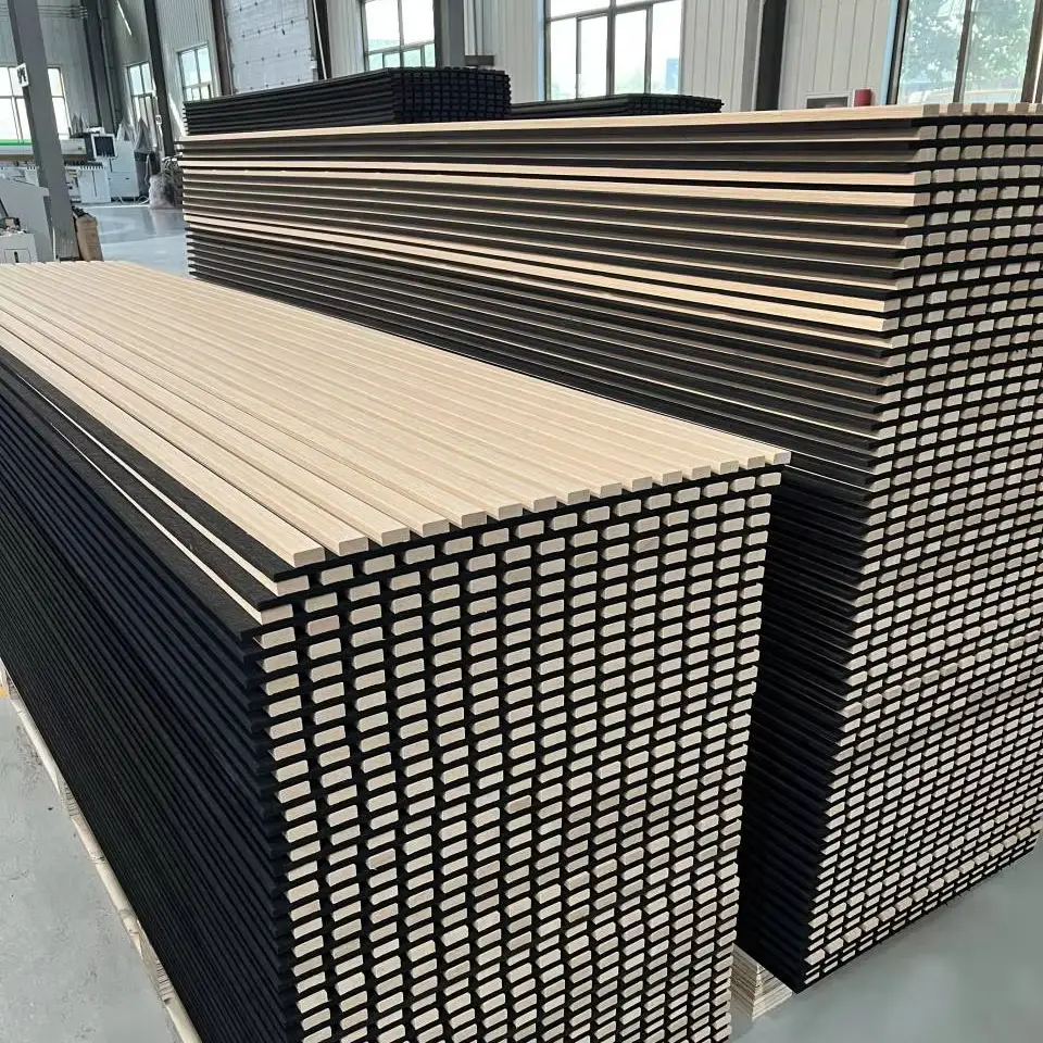 Akupanel Acoustic Wooden Slat Wall Panel for Noise Reduction, Various Sizes 1
