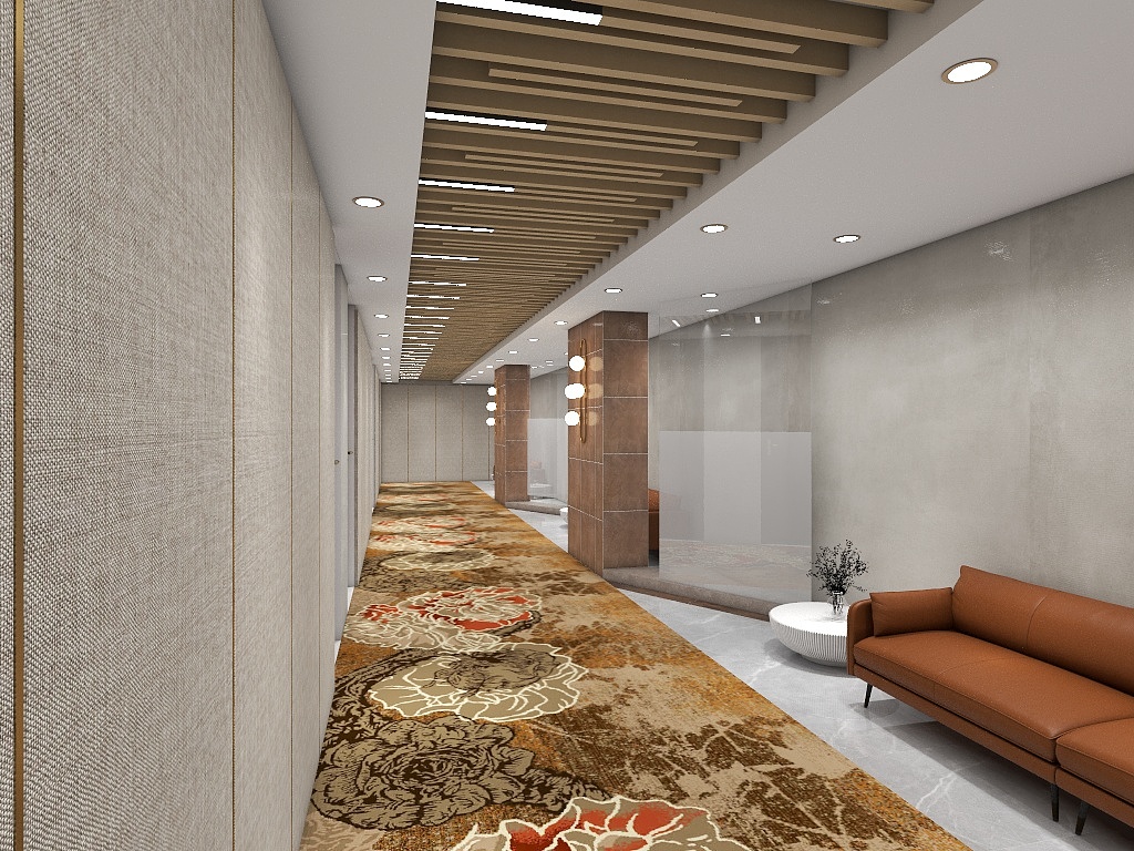 **Moquette e piastrelle in lana e nylon ignifughe per corridoi di hotel** 7