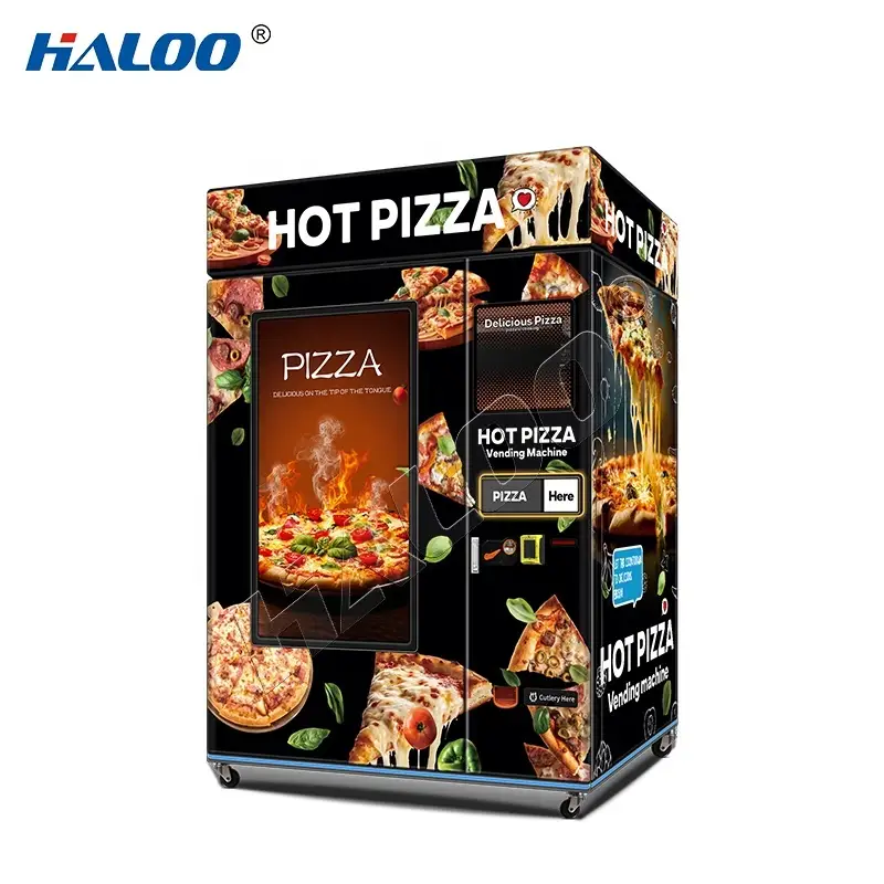 Haloo Vendo Machine Supplier Maquina Expendedora De Pizzas Pizza Dispenser Smart Vending Machine Automatic Pizza Vending Machine 1