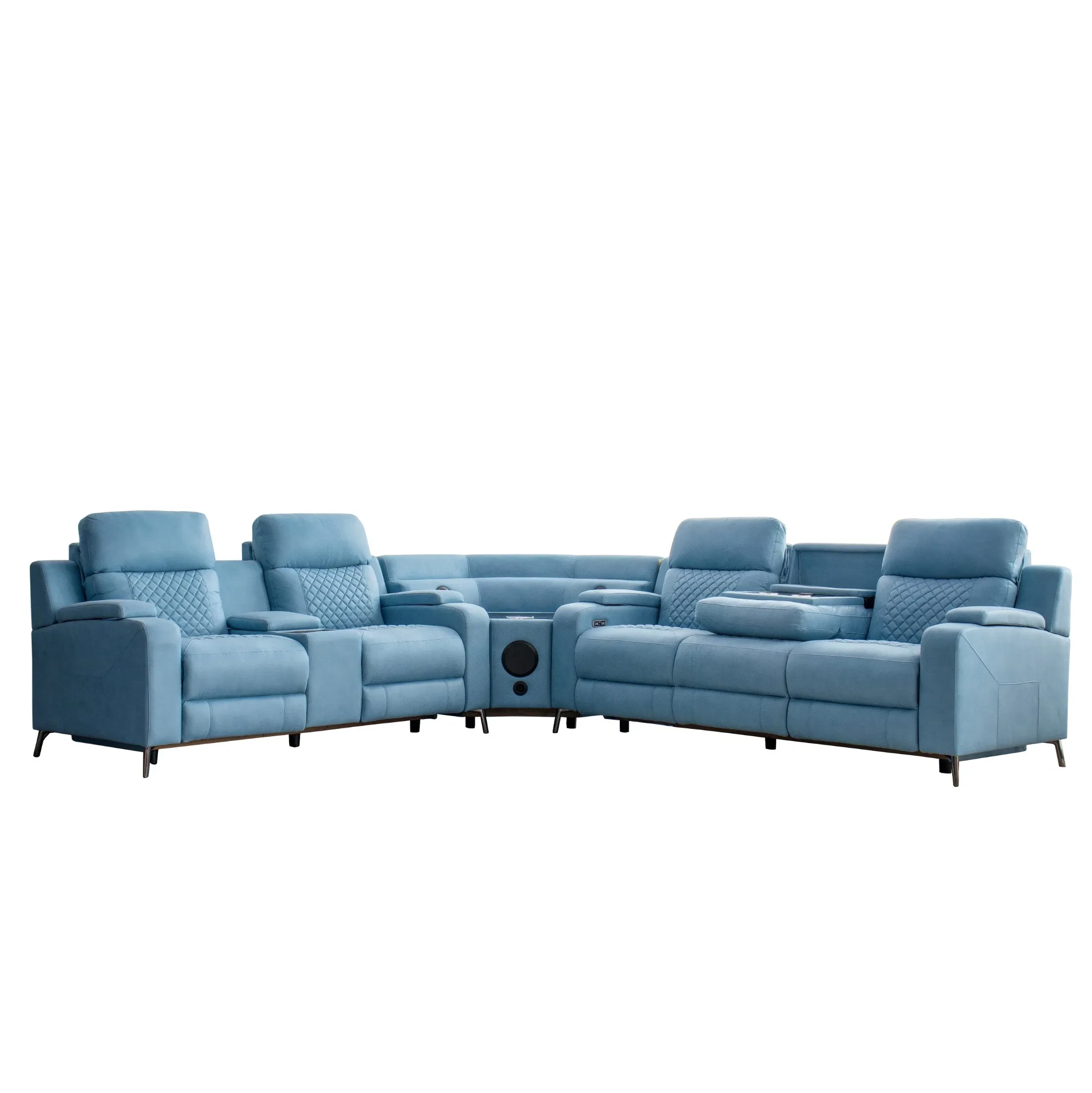 Modern design kantoormeubelen, relaxbank van leer, woonkamermeubelen, L-vormige relaxbank van PU-leer 1