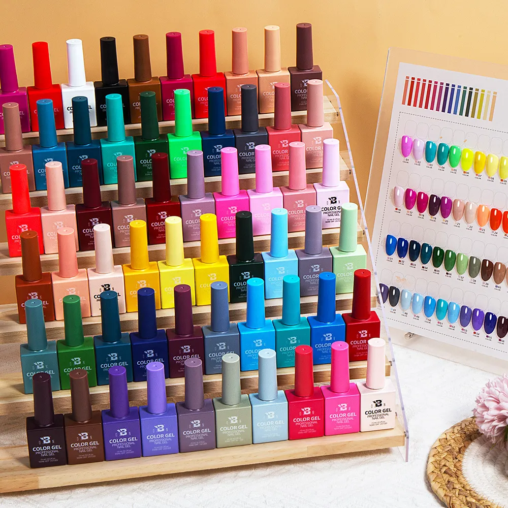 Bozlin OEM 60 Colors 15ml Vegan UV LED Gel Nail Polish Kit Private Label 1