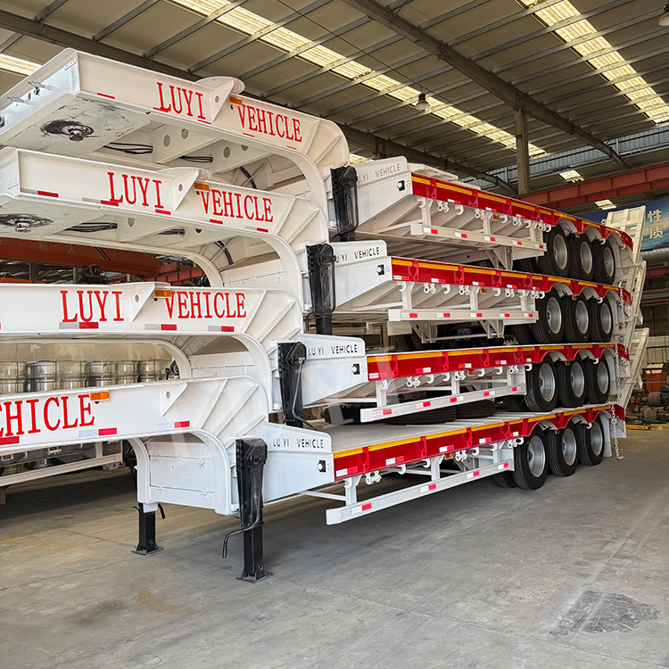 3 essieux 60 tonnes semi-remorque de lit bas | Luyi 4