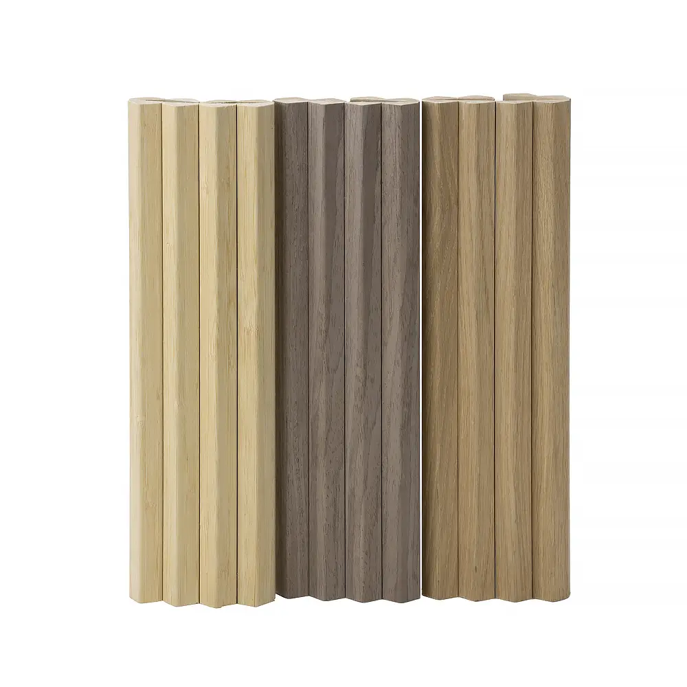 Flexible Fluted 3D Wooden Texture Veneer Panel Curved Decorative Wall Panel 1