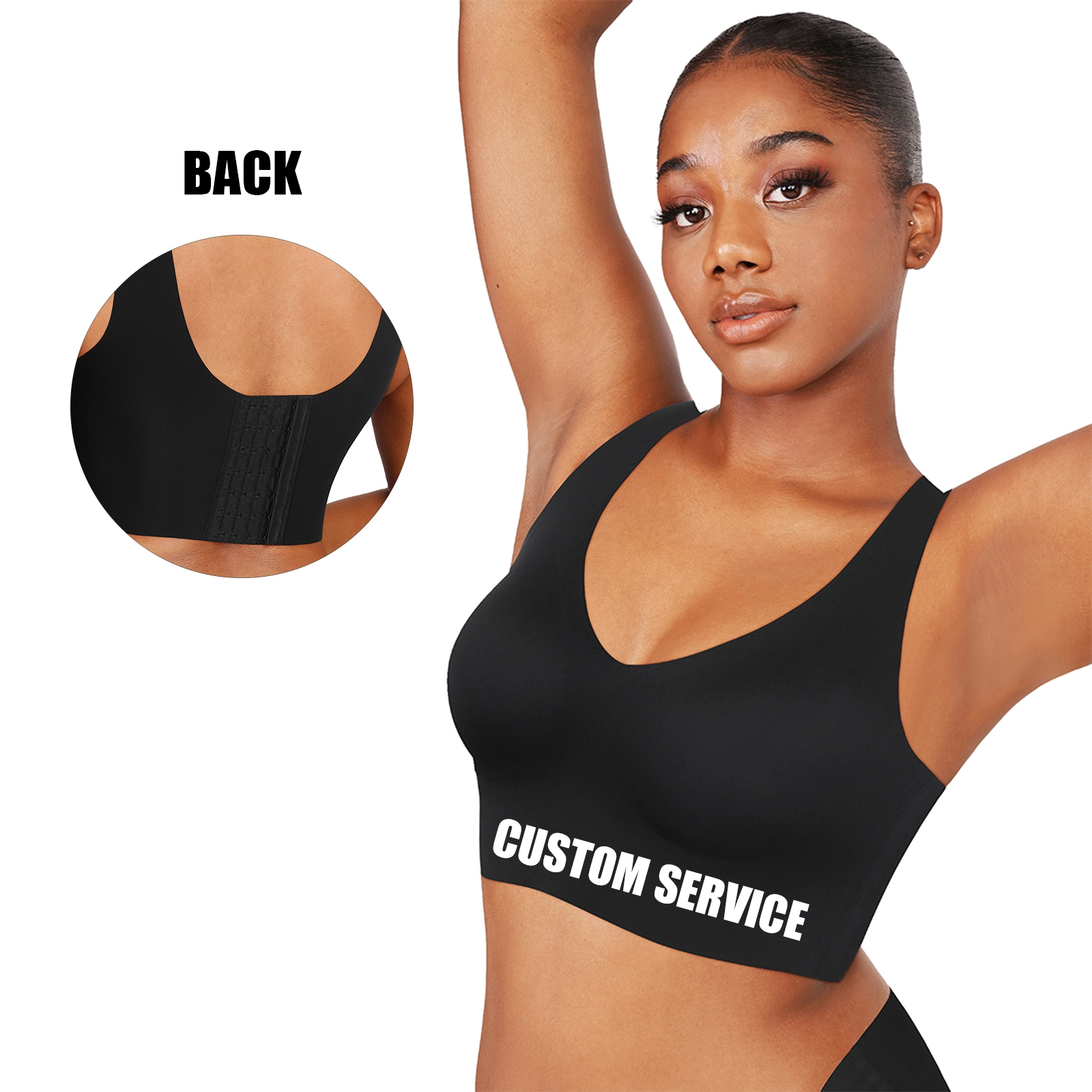 Sutiã esportivo acolchoado sem costura OEM/ODM 1