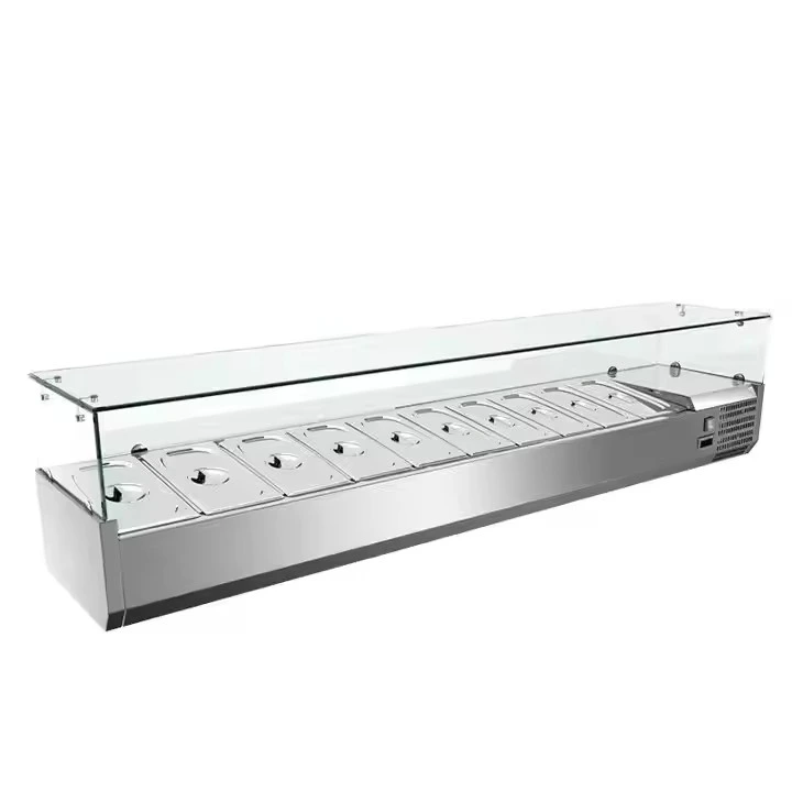 refrigerated salad display counter