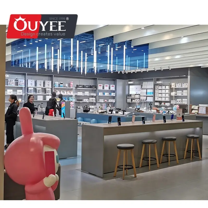 Decoração de interiores para lojas de celulares e venda por atacado de acessórios para exposição. 1