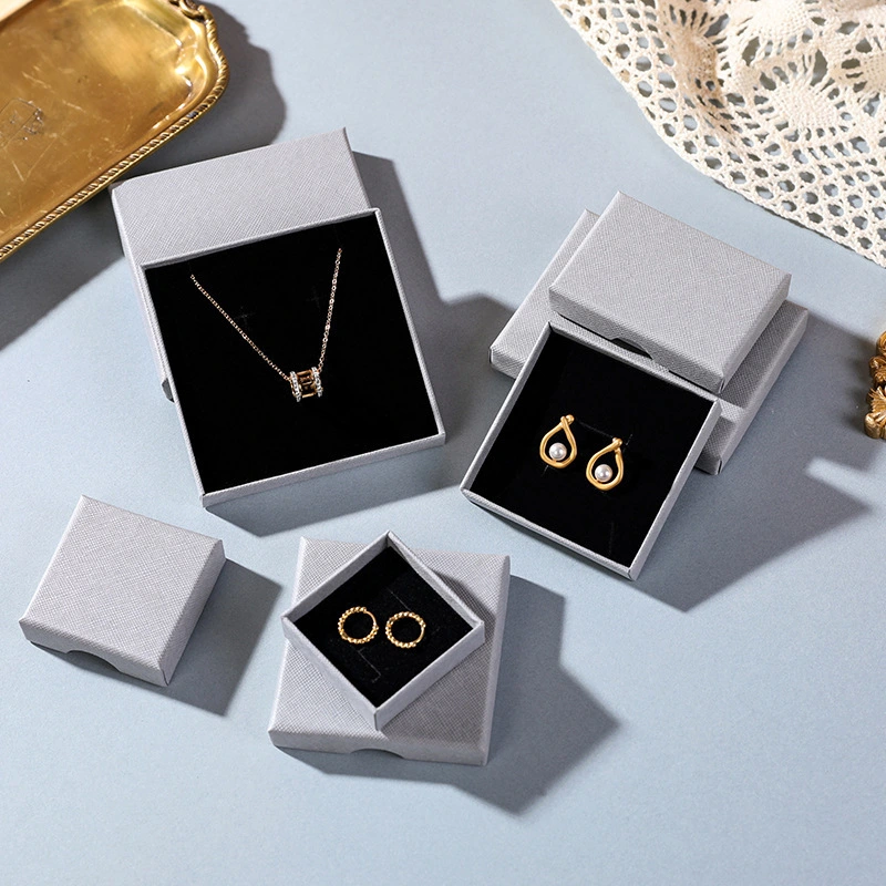 New Design Lid And Base Ring Necklace Earrings Gift Packaging Rigid Paper Box 1
