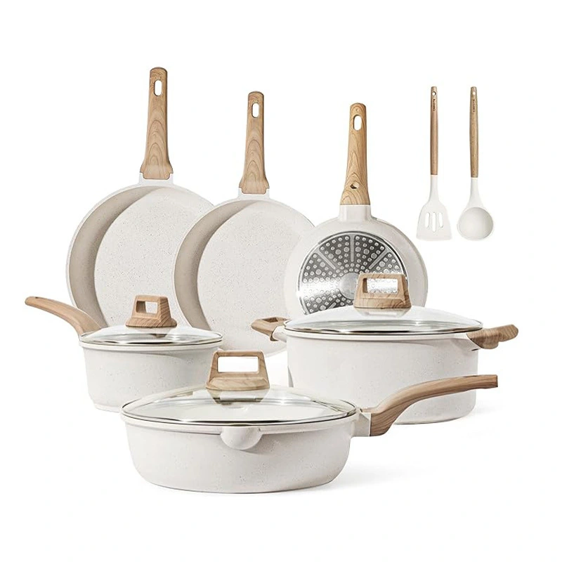 Wholesale Maifan Stone Cookware Set Modern Nonstick Design For Home & Restaurant Made From Aluminium & Metal 1