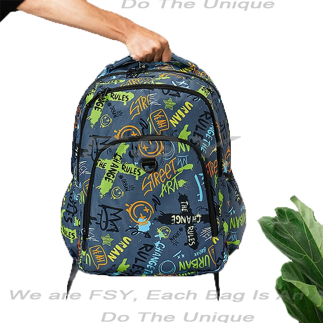 Fsy Unisex Black Business Backpack With Usb Charging Port Student Custom Hologram Backpack Travel Laundry Backpack 1