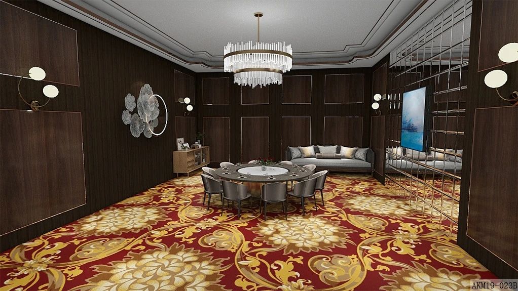 Axminster Wool Nylon Blend Wall-to-Wall Hotel Carpet 4