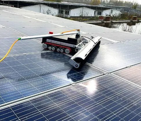 Solar Panel Cleaning Robot Washing Machine With 24V Lithium Battery Power 1