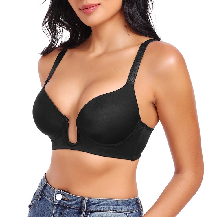 Sutiã decotado em formato de U, fabricado por OEM para marcas de lingerie personalizadas (BSN-A0011). 1